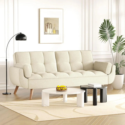 FurnitureZ l  2-in-1Modern Comfy Loveseat Convertible Sofa Bed for Living Room