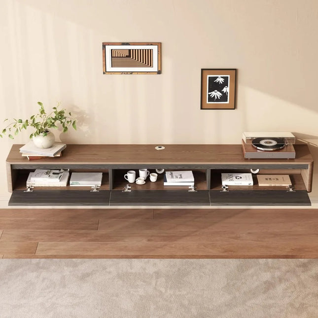 FurnitureZ l  Modern 67" Wall-Mounted TV Console for Living Room, Bedroom