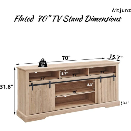 FurnitureZ l  Modern 70" Entertainment TV Stand for Living Room