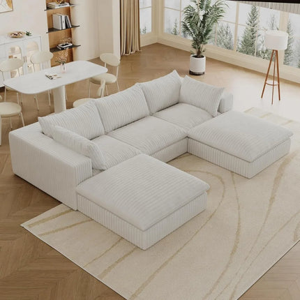 FurnitureZ l  118.2" Modular Cloud Couch for Living Room