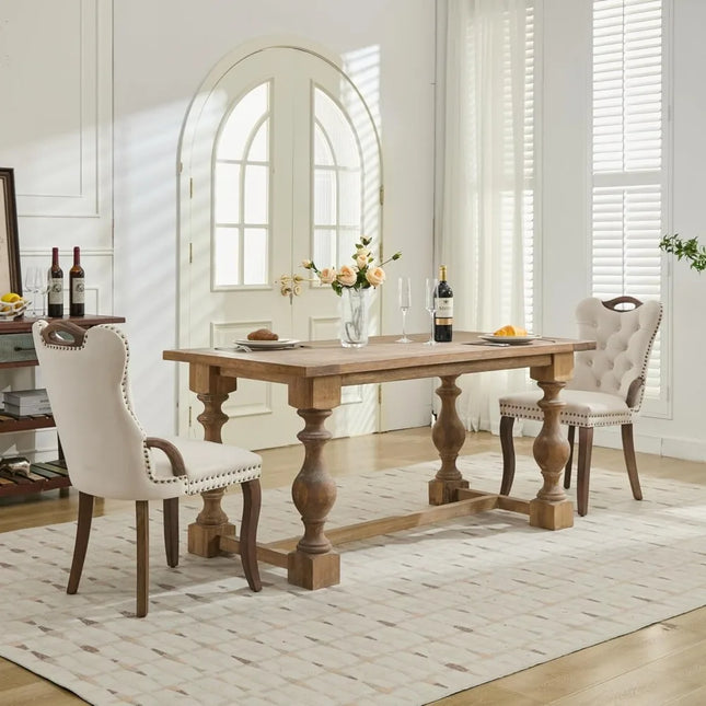 FurnitureZ l  Velvet Dining Chairs Set of 2 for Dining Room