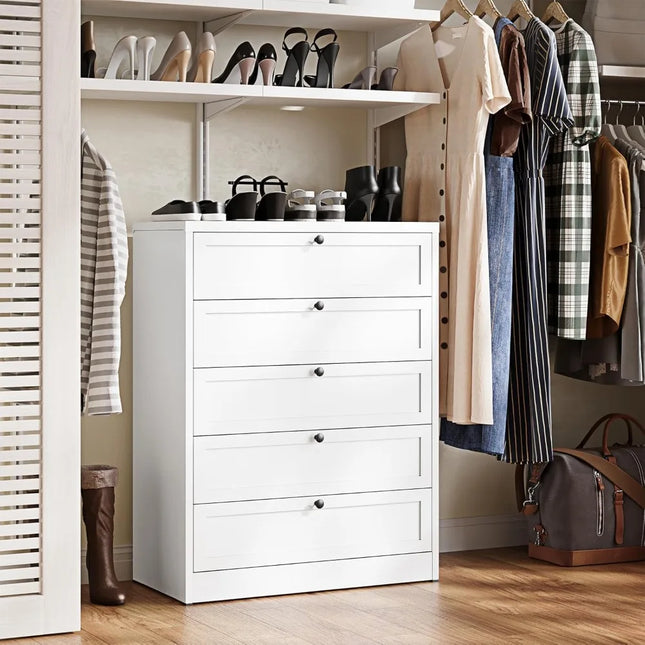 FurnitureZ l  White Metal Tall Dresser for Bedroom, Dressing Room