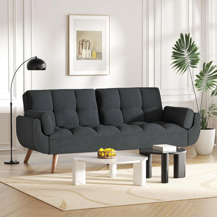 FurnitureZ l  2-in-1Modern Comfy Loveseat Convertible Sofa Bed for Living Room