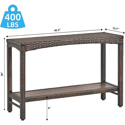 FurnitureZ l  Outdoor Console Table for Outdoor, Entryway