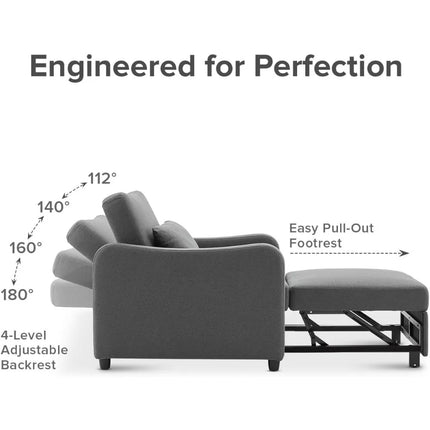 FurnitureZ l  Sophie Convertible Chair Bed for Living Room