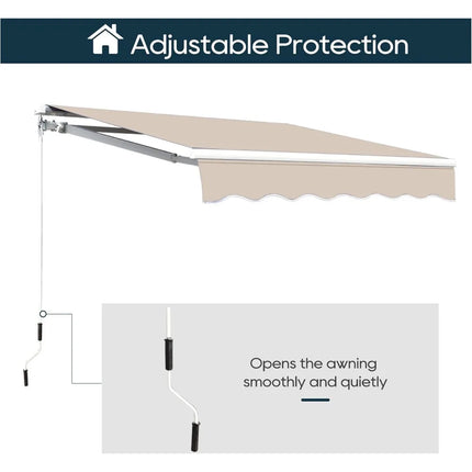 FurnitureZ l  13.1'x8.2' Patio Awning for Outdoor