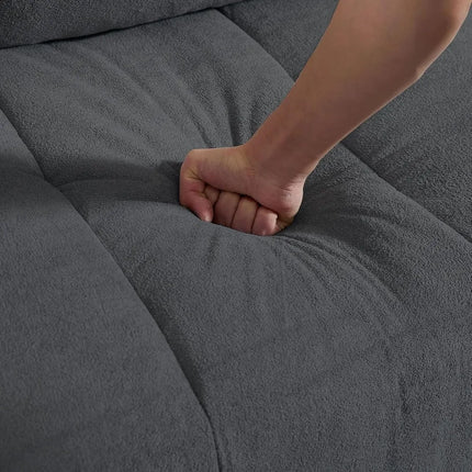 FurnitureZ l  102" Convertible Sectional Sofa Couch