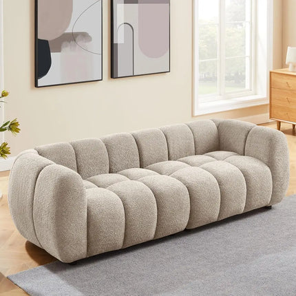 FurnitureZ l  88" Oversized Boucle Sofa for Living Room