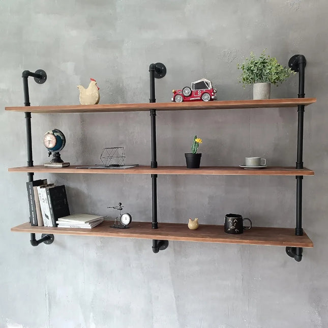 FurnitureZ l  Industrial Style Wall Mounted Bookshelf for Home Office
