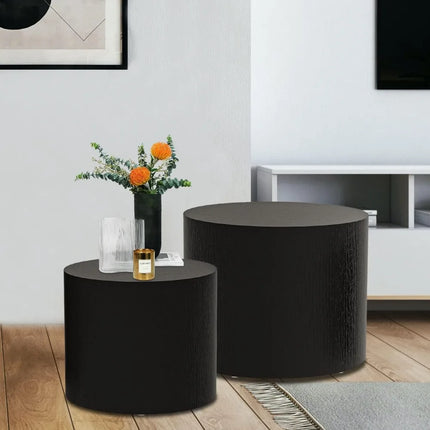 FurnitureZ l  Pair of Round Coffee Tables  for Living Room