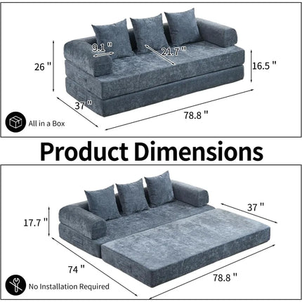FurnitureZ l  Convertible Sofa Bed for Bedroom