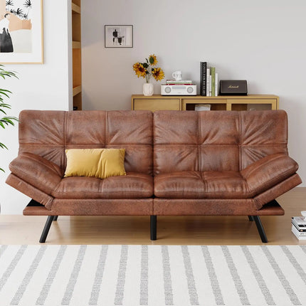 FurnitureZ l  Futon Sofa Bed Convertible Couch for Living Room