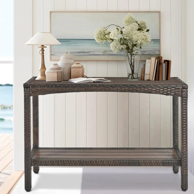 FurnitureZ l  Outdoor Console Table for Outdoor, Entryway
