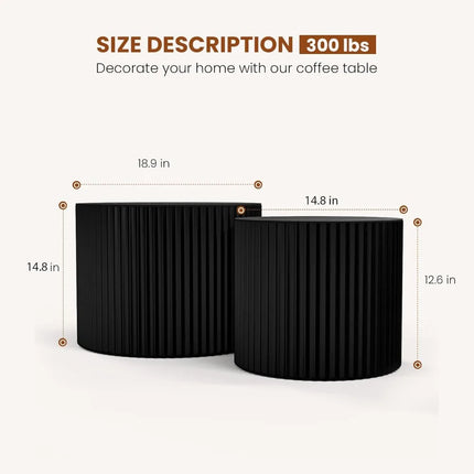 FurnitureZ l  Modern Nesting Coffee Table Set for Living Room