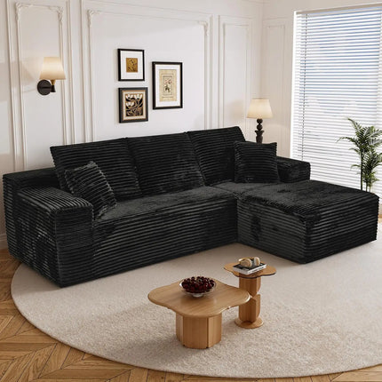 FurnitureZ l  108" L Shaped Boneless Sectional Sofa Couches for Living Room