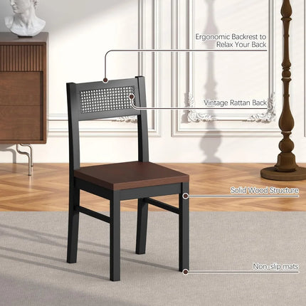 FurnitureZ l  Black Dining Table Set for 4 for Dining Room