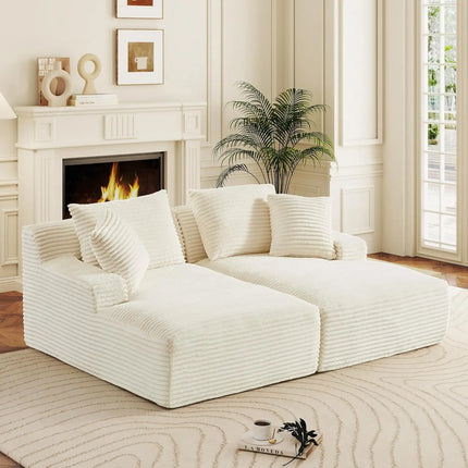 FurnitureZ l  Chaise Lounge Cloud Sofa Bed for Living Room