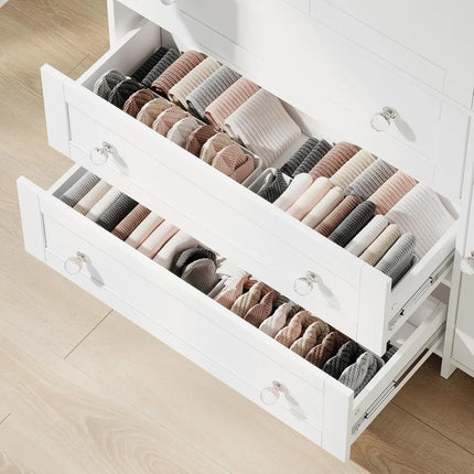 FurnitureZ l  71" 7-Door Wooden Armoire for Bedroom