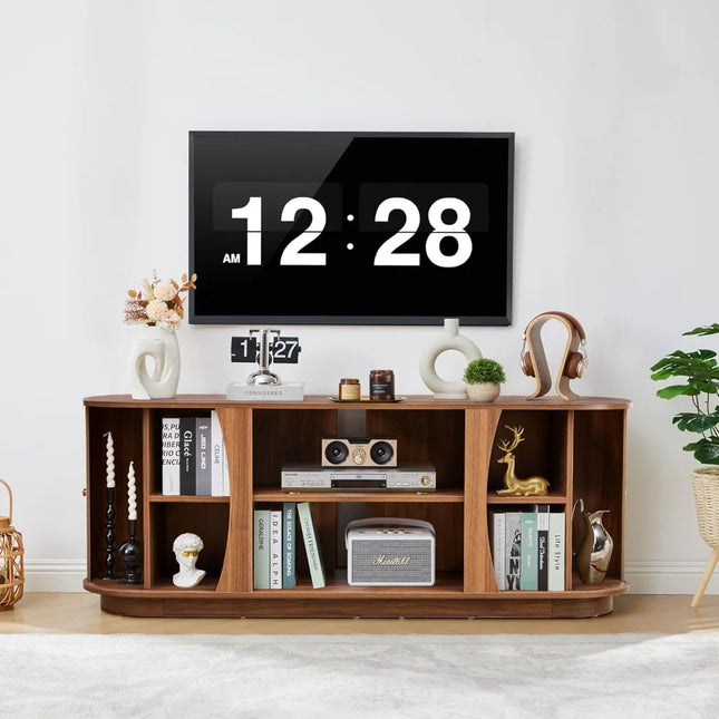 FurnitureZ l  62" Mid-Century Modern TV Stand for Living Room, Bedroom