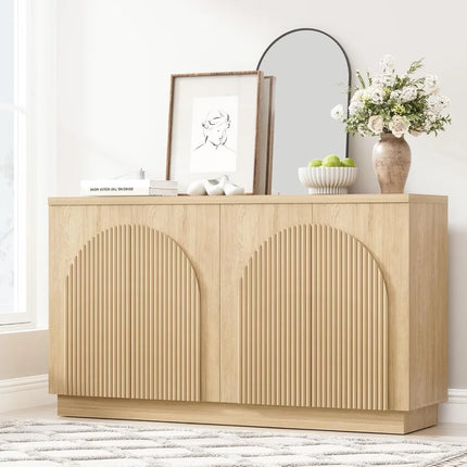 FurnitureZ l  Mid-Century Modern Fluted Sideboard  for Living Room, Dining Room