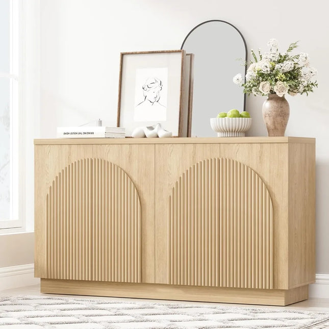 FurnitureZ l  Mid-Century Modern Fluted Sideboard  for Living Room, Dining Room