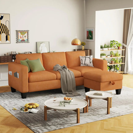 FurnitureZ l  Convertible Sectional Sofa Couch for Living Room