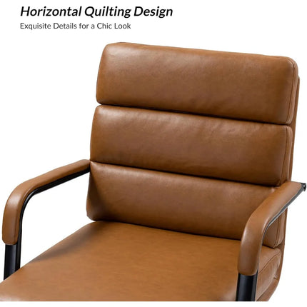 FurnitureZ l Modern Faux Leather Home Office Chair