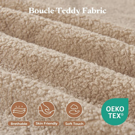 FurnitureZ l  106" L-Shape Modern Teddy Sofa for Living Room