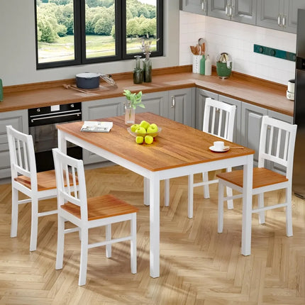 FurnitureZ l Dining Table Set for 4 for Dining Room