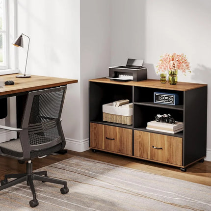 FurnitureZ l  Tribesigns 2-Drawer File Cabinet on Wheels for Home Office