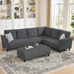 United States / Dark Grey  Ottoman