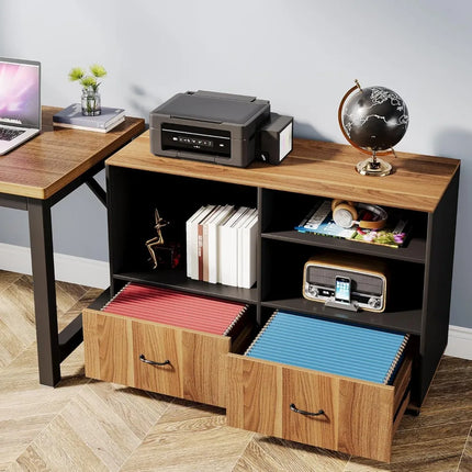FurnitureZ l  Tribesigns 2-Drawer File Cabinet on Wheels for Home Office