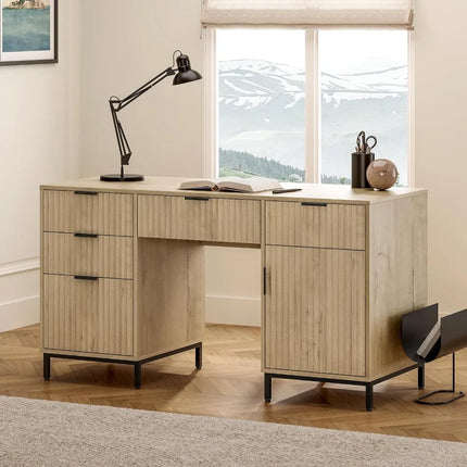 FurnitureZ l  55 Fluted Executive Desk for Home Office