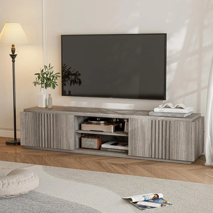 FurnitureZ l  70" BELLEZE TV Stand  for Living Room, Bedroom