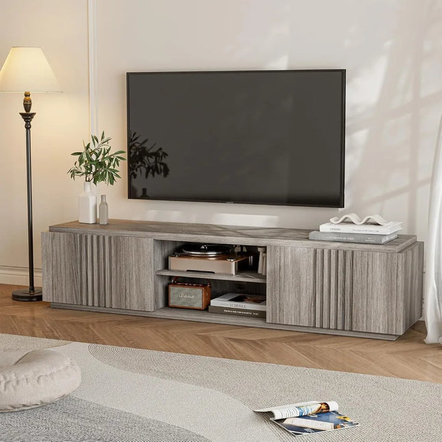 FurnitureZ l  70" BELLEZE TV Stand  for Living Room, Bedroom
