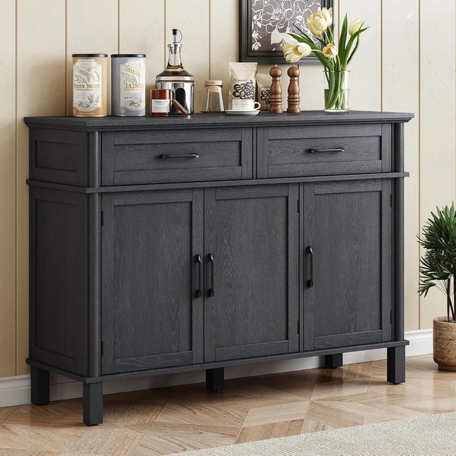 FurnitureZ l  48" Farmhouse Style Buffet Cabinet for Living Room, Dining Room