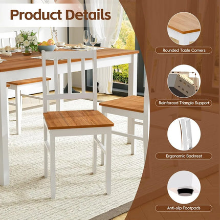 FurnitureZ l Dining Table Set for 4 for Dining Room