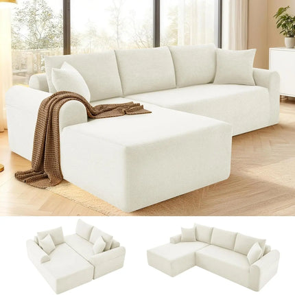 FurnitureZ l  103" Cloud Modular Sectional Couch Sofa for Living Room