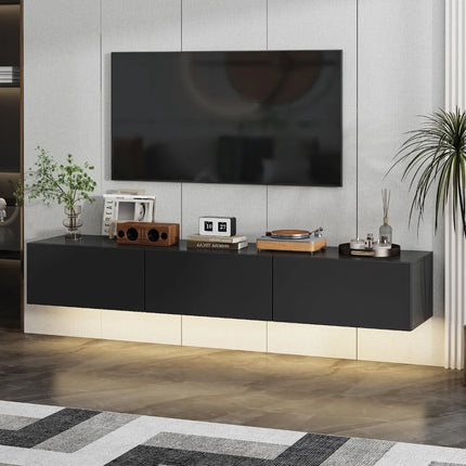 FurnitureZ l  63" Floating TV Stand for Living Room, Bedroom