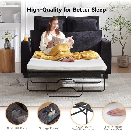 FurnitureZ l  Pull Out Sofa Bed, Sleeper Sofa Couch for Bedroom