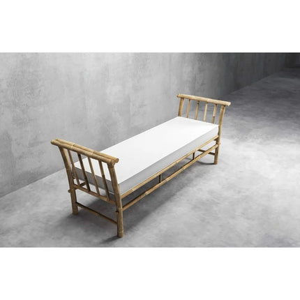 FurnitureZ l  Handcrafted Bamboo Bench with Armrests for Entryway