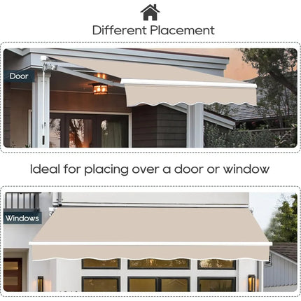 FurnitureZ l  13.1'x8.2' Patio Awning for Outdoor