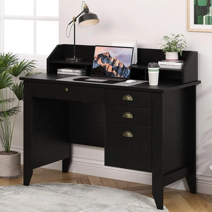FurnitureZ l Black Desk for Home Office