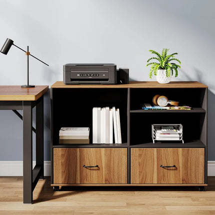 FurnitureZ l  Tribesigns 2-Drawer File Cabinet on Wheels for Home Office