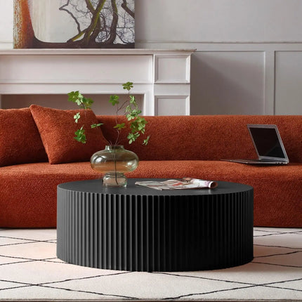 FurnitureZ l  35.43" Round Coffee Table Series for Living Room