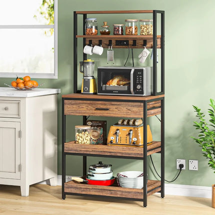 FurnitureZ l  Kitchen Bakers Rack Storage for Kitchen, Dining Room