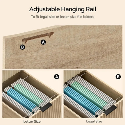 FurnitureZ l  55 Fluted Executive Desk for Home Office