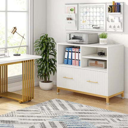 FurnitureZ l  Tribesigns Lateral File Cabinet for Home Office