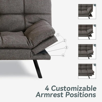 FurnitureZ l  Futon Sofa Bed Convertible Couch for Living Room