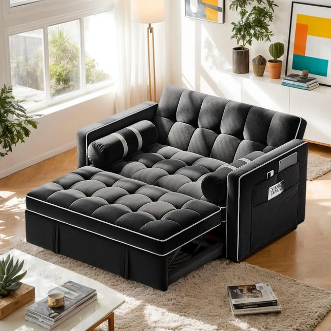FurnitureZ l  3 in 1 Convertible Sleeper Sofa Bed for Bedroom